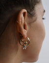 Nim Earring <br> Bi-color Gold Vermeil