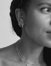Iris Hoop earrings <br>Silver