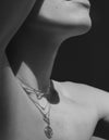 Cherry Lock necklace <br>Silver