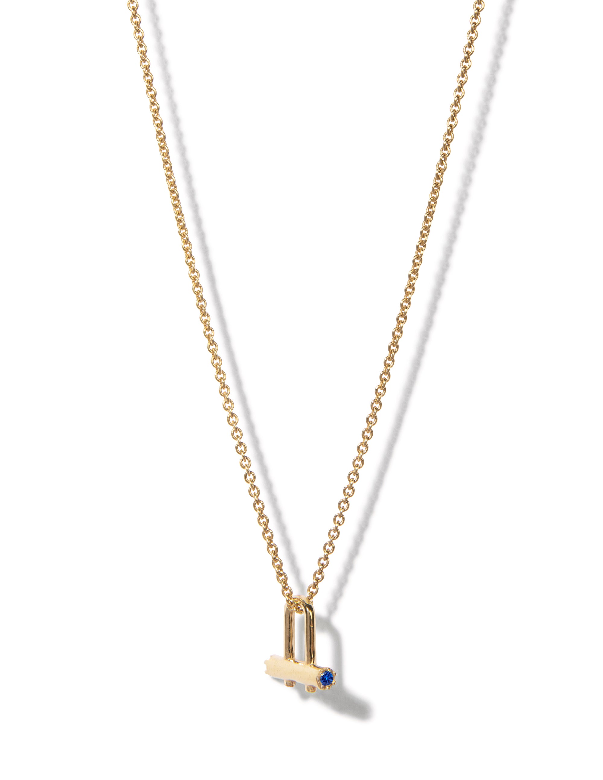 Gold birthstone necklace top