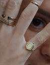 Saffira Blue ring<br>Solid gold