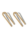 Flare Champagne Earrings <br> Gold Vermeil
