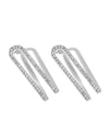 Flare Crystal Earrings <br> Silver
