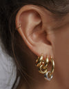 Nim Earring <br> Bi-color Gold Vermeil