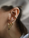 Dew Smokey Earring <br> Gold Vermeil