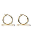 Trapeze White Pearl Earrings <br> Gold Vermeil
